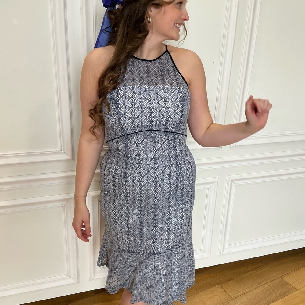 Antonio Melani navy blue/white amazing dress! - Picture 6 of 9